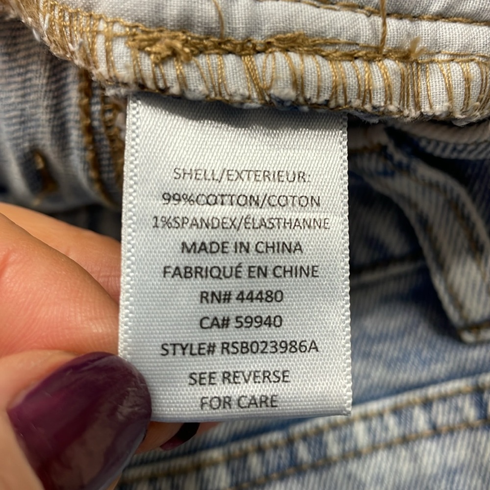 Tinseltown size 11 Distressed Light Blue Women's Jeans - Picture 4 of 4
